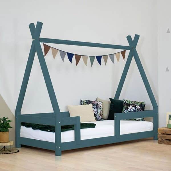 lit tipi nakana rouge brique avec barrière – benlemi (copie)