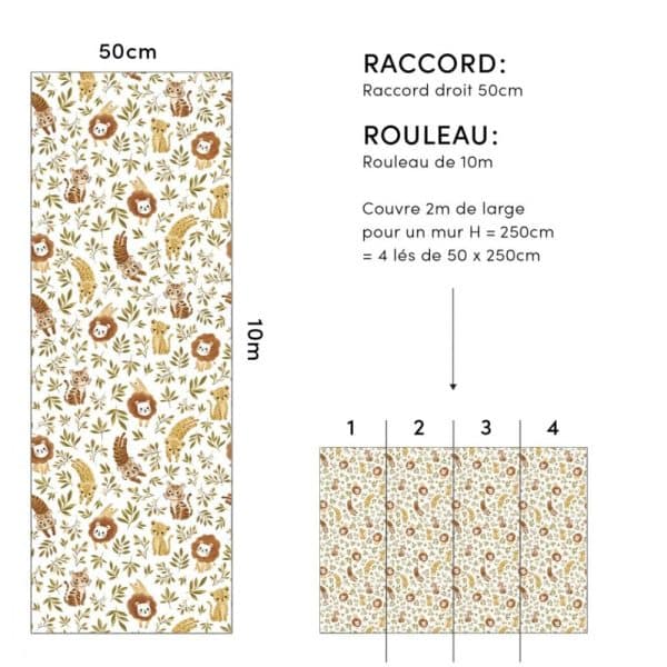 papier peint animaux de la jungle – lilipinso