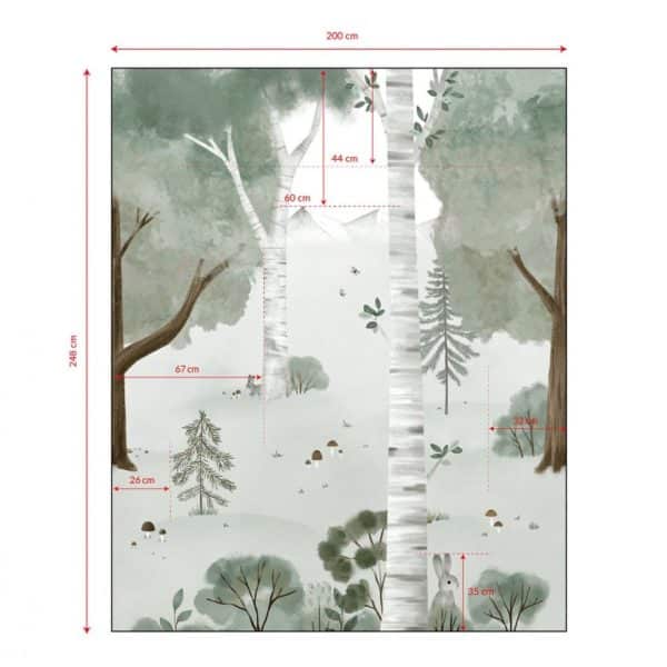 papier peint panoramique forêt – lilipinso