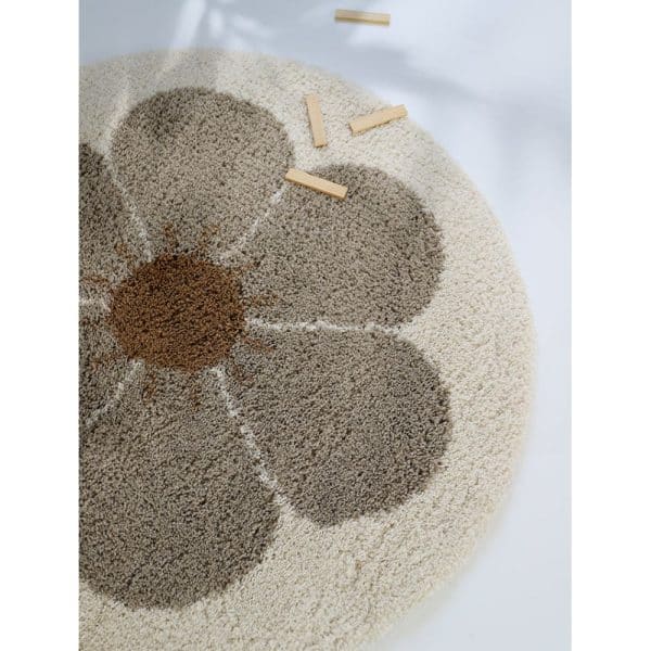 tapis bohemian daisy taupe nattiot