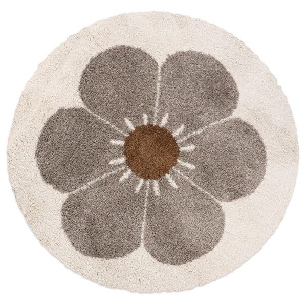 tapis bohemian daisy taupe nattiot