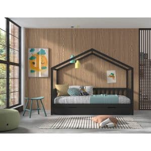 lit cabane dallas anthracite 90 x 200 cm vipack