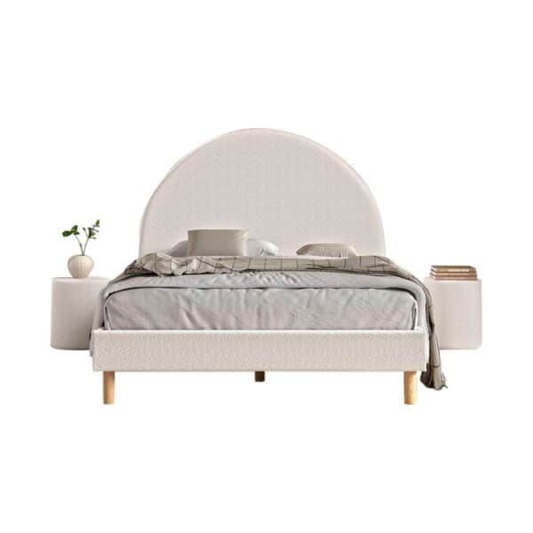lit deux places moon 140 x 200 cm blanc vipack