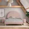 lit deux places moon 140 x 200 cm rose vipack