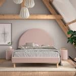lit deux places moon 140 x 200 cm rose vipack