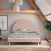 lit deux places moon 140 x 200 cm rose vipack