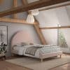 lit deux places moon 140 x 200 cm rose vipack