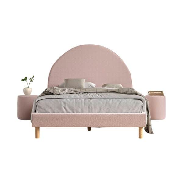 lit deux places moon 140 x 200 cm rose vipack