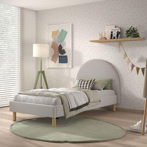 lit junior moon 90 x 200 cm gris vipack