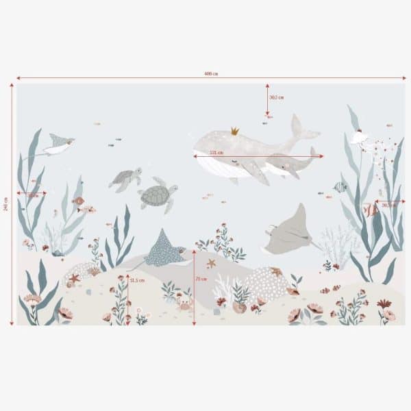 papier peint panoramique fonds marins – lilipinso