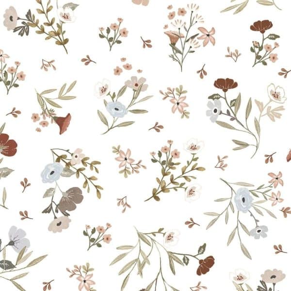 papier peint douces fleurs– lilipinso
