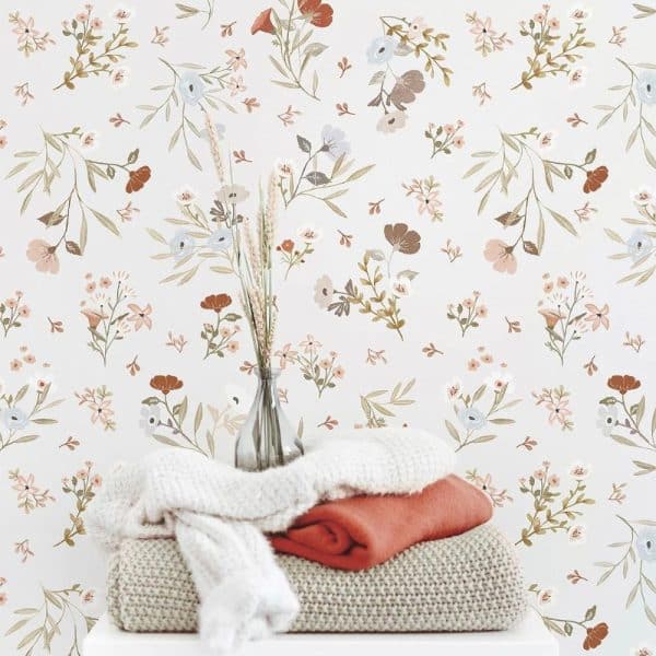 papier peint douces fleurs– lilipinso