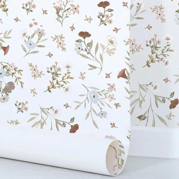 papier peint douces fleurs– lilipinso