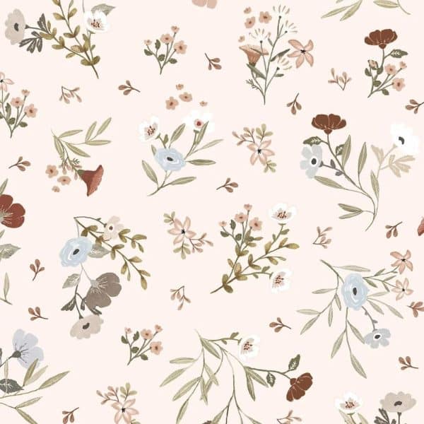 papier peint douces fleurs– lilipinso